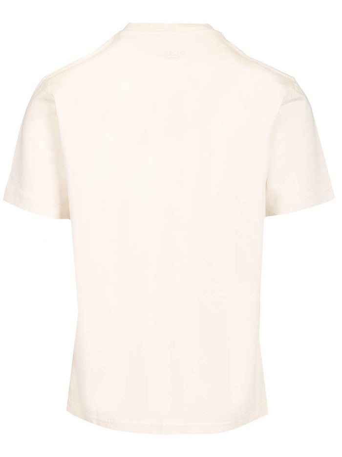 Boke Flower embroidered T-shirt White 100 Cotton