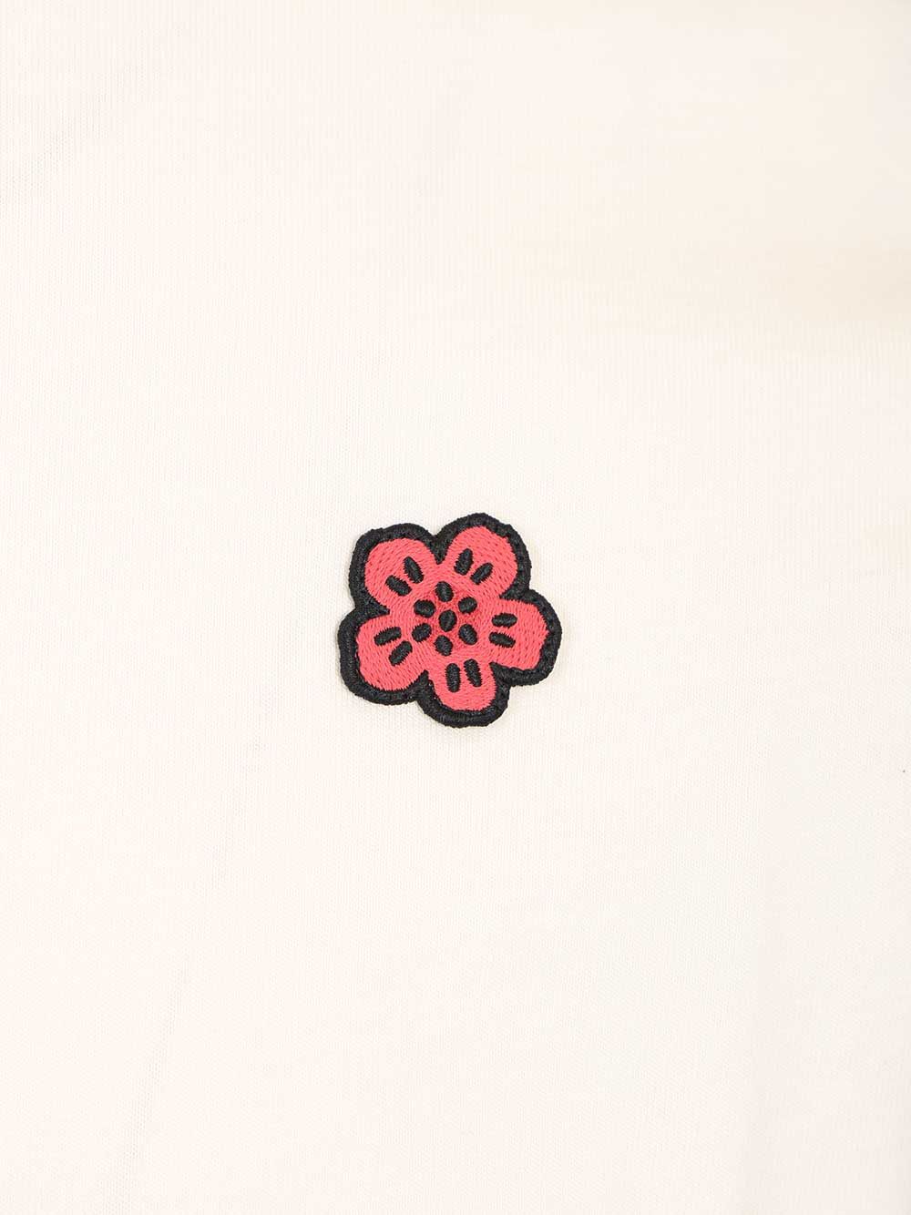 Boke Flower embroidered T-shirt White 100 Cotton