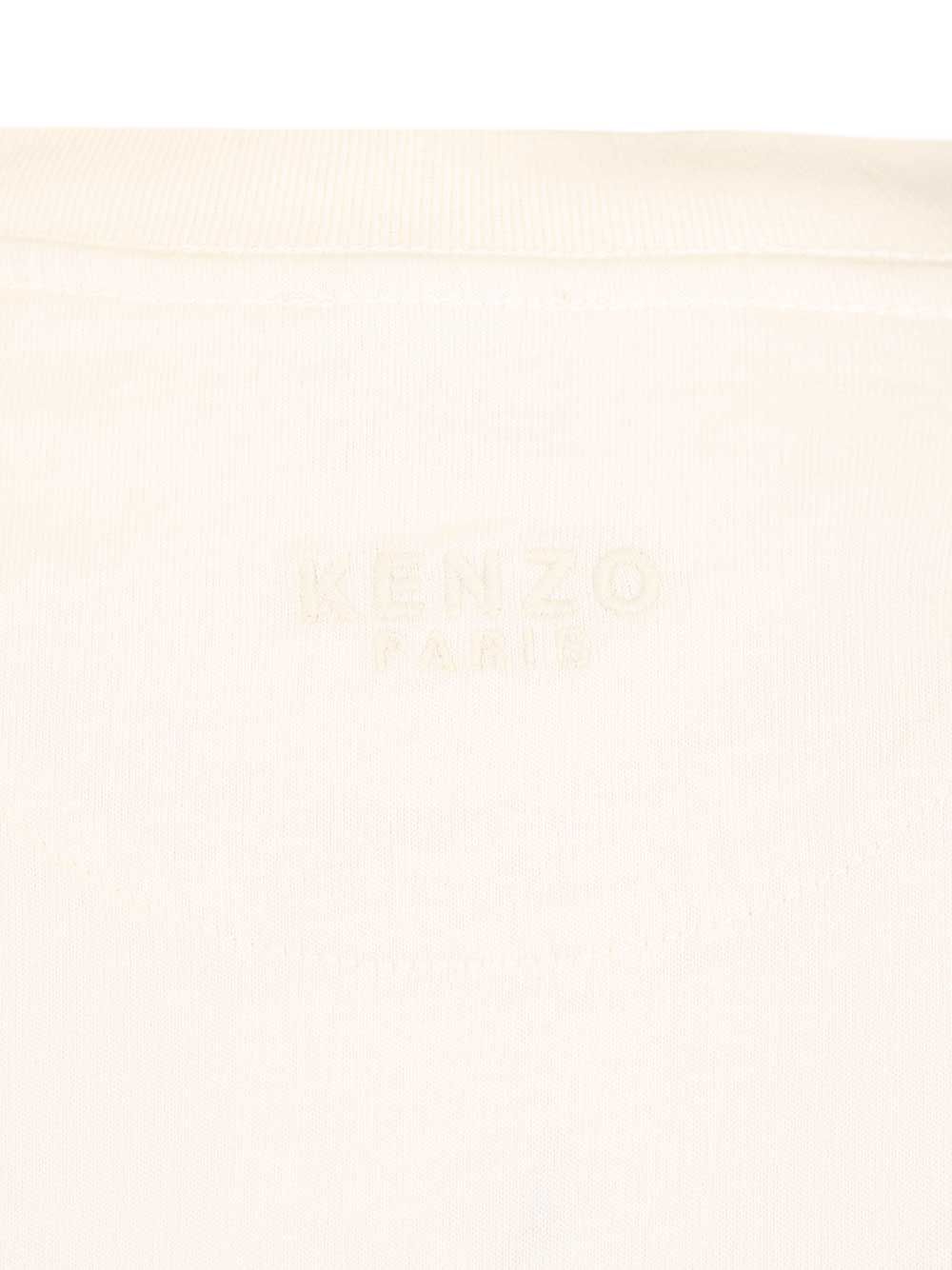 Boke Flower embroidered T-shirt White 100 Cotton