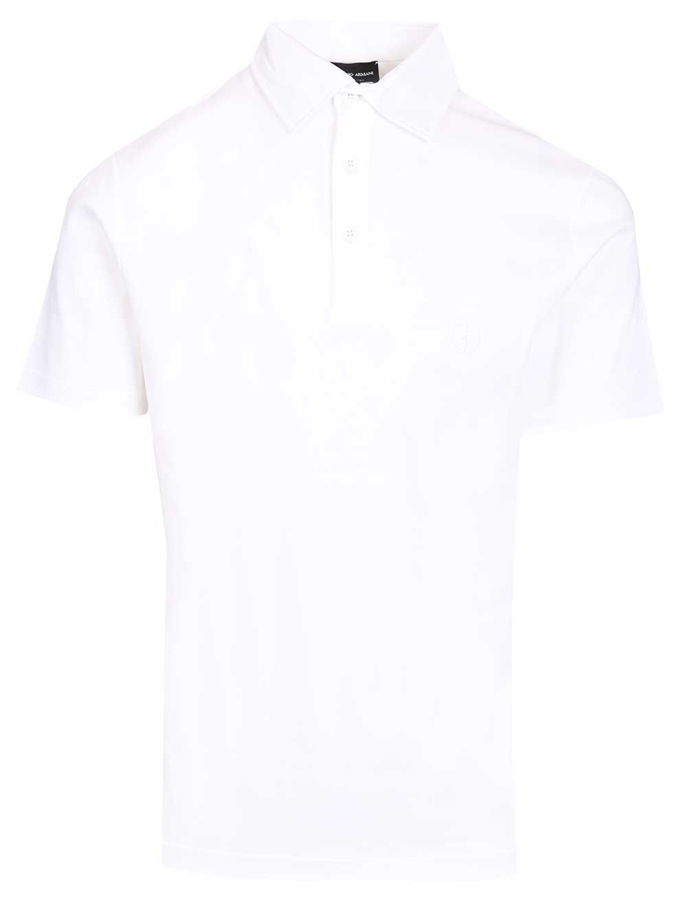 Cotton interlock polo shirt White