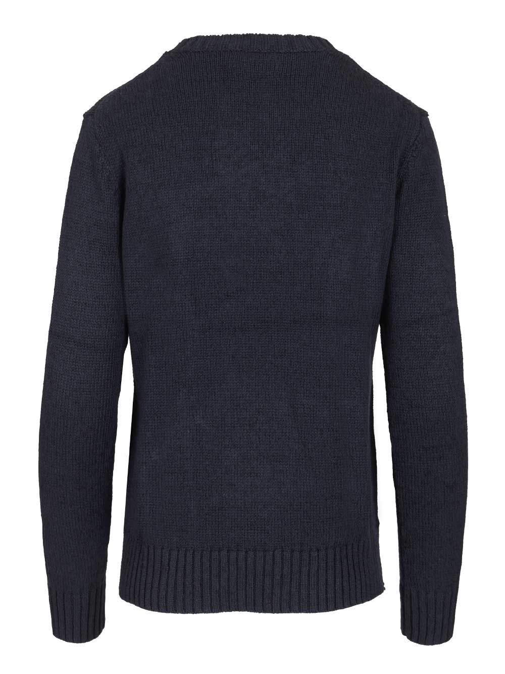Polo Bear sweater in cotton and linen Blue Knitwear