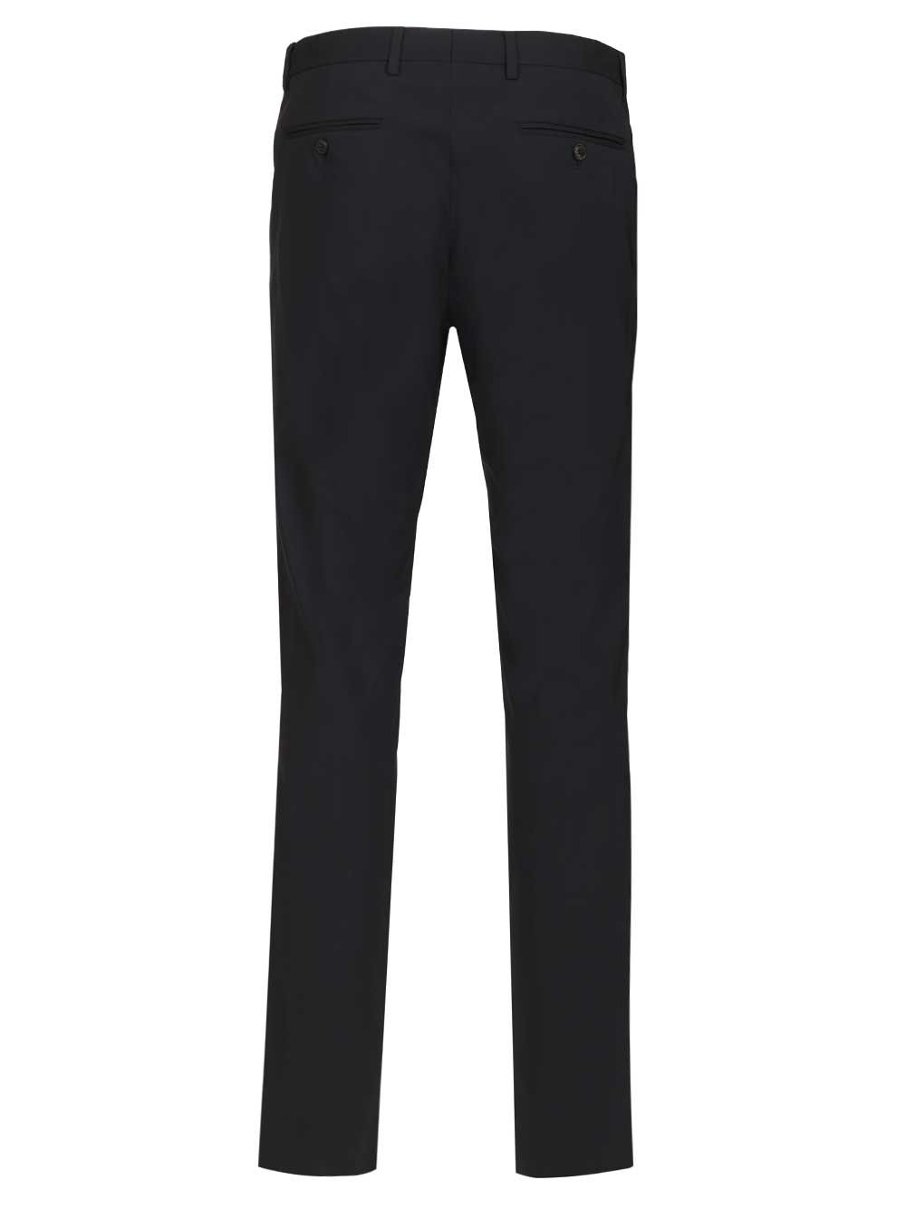 Flat front trousers in virgin wool Blue