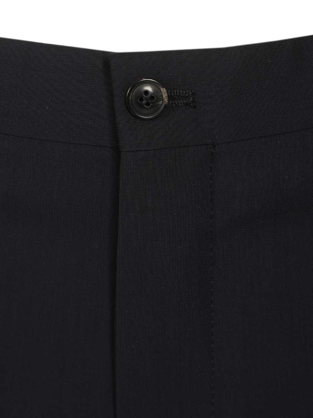 Flat front trousers in virgin wool Blue