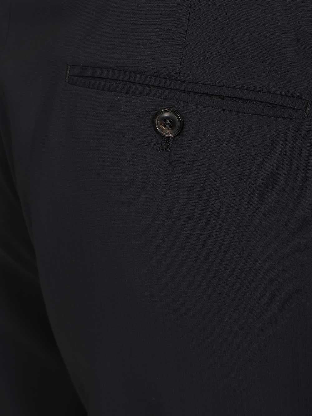 Flat front trousers in virgin wool Blue