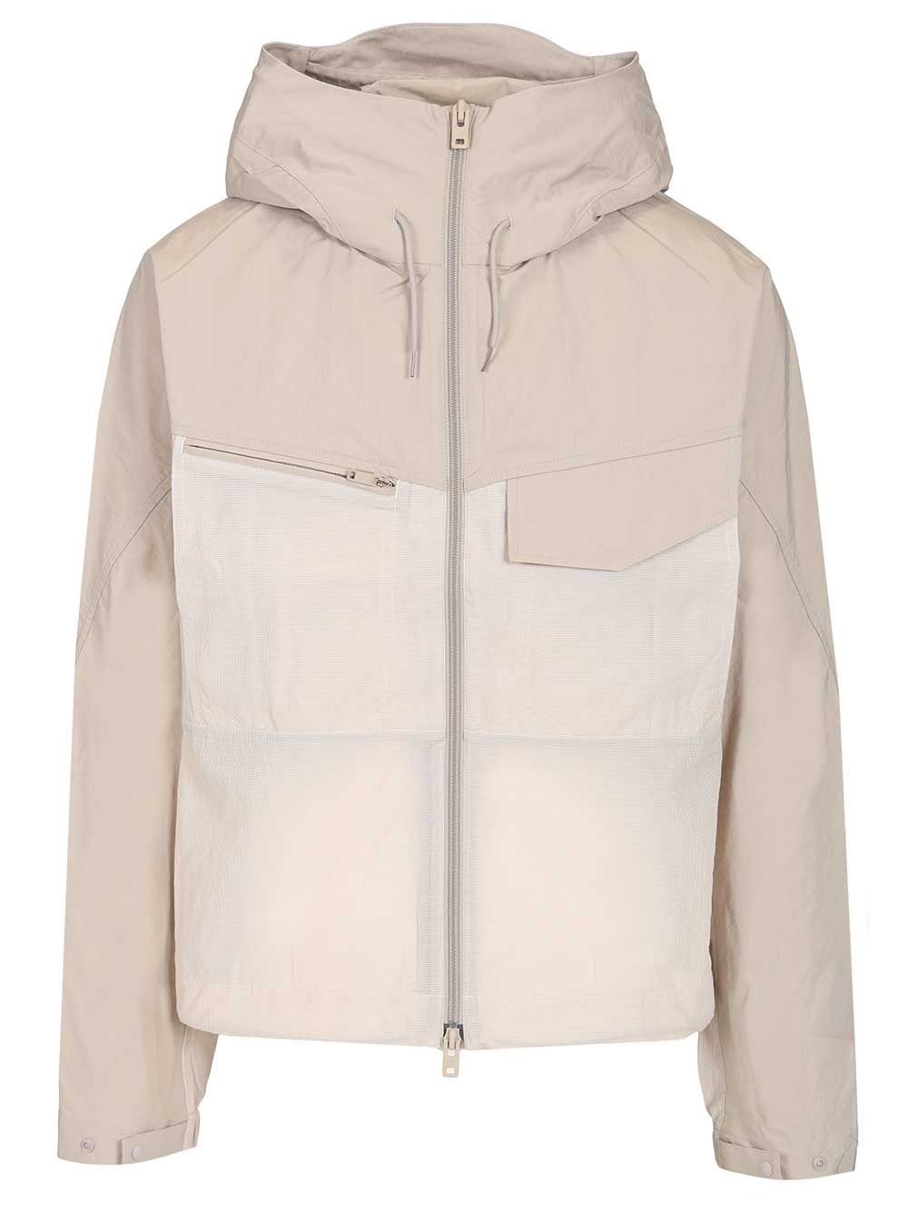 Jacket with hood Beige Cotton/polyamide