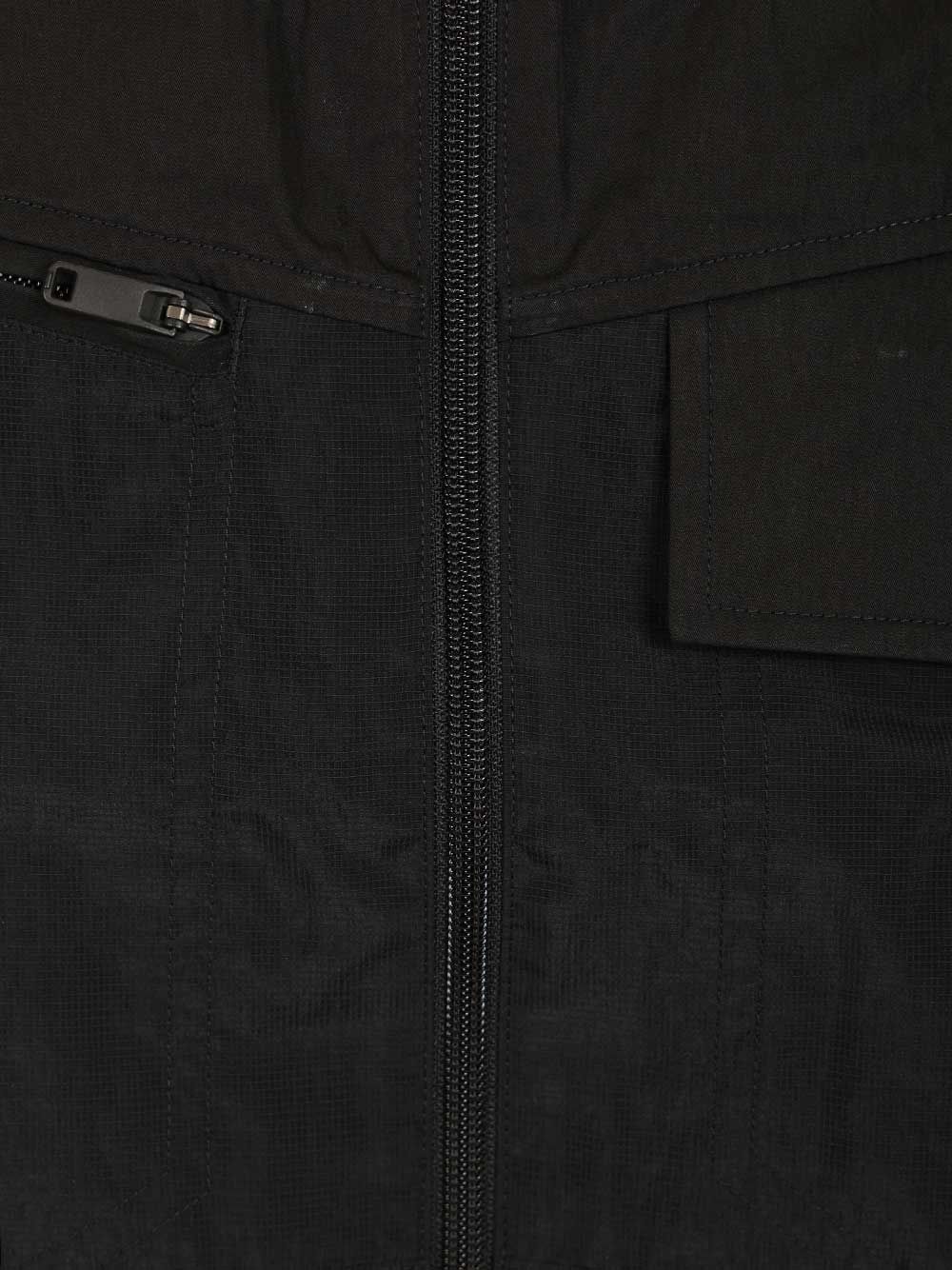 Jacket With Hood Black Cotton/polyamide