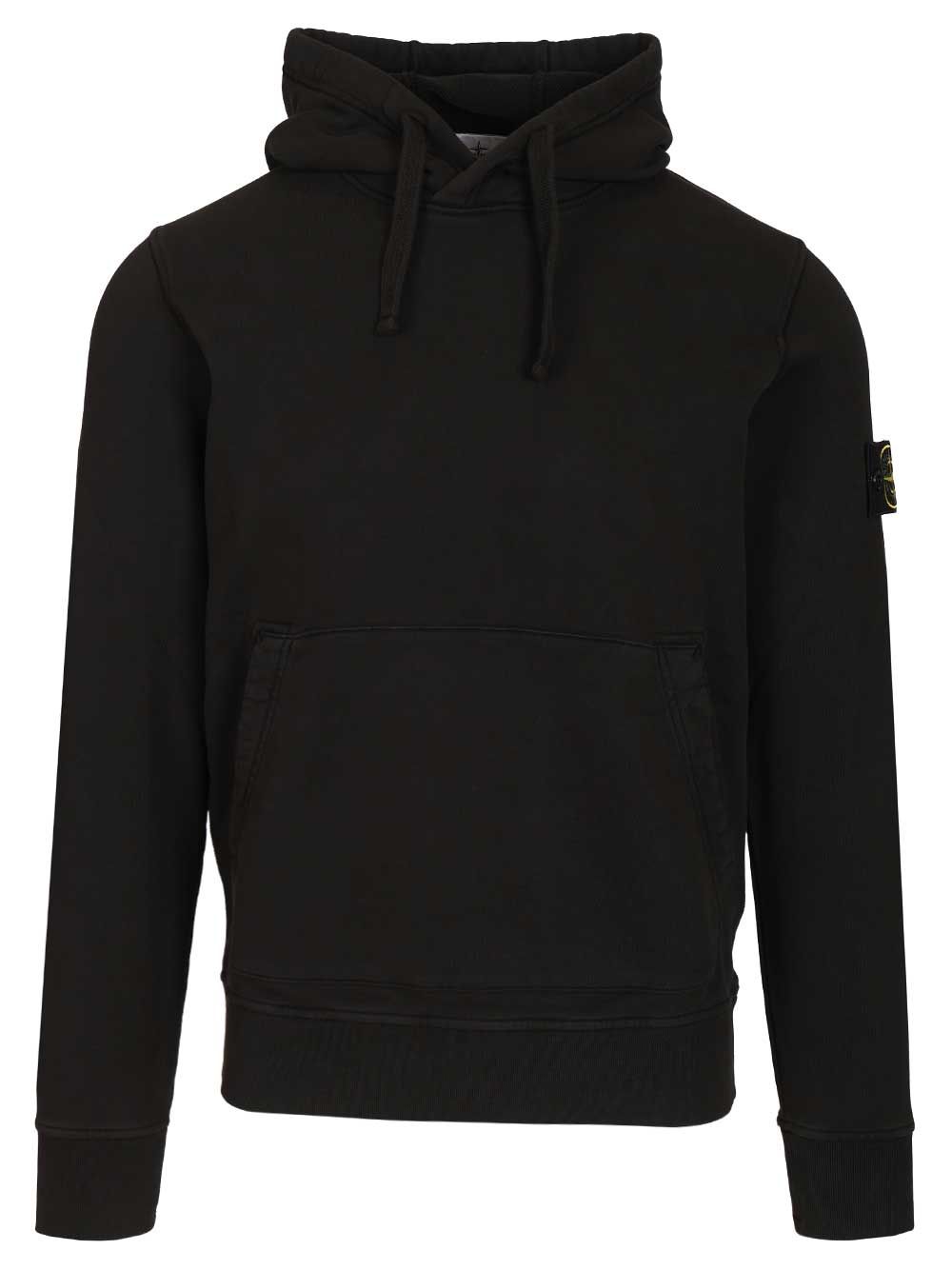 Organic cotton hooded sweatshirt Black Sweatshirts