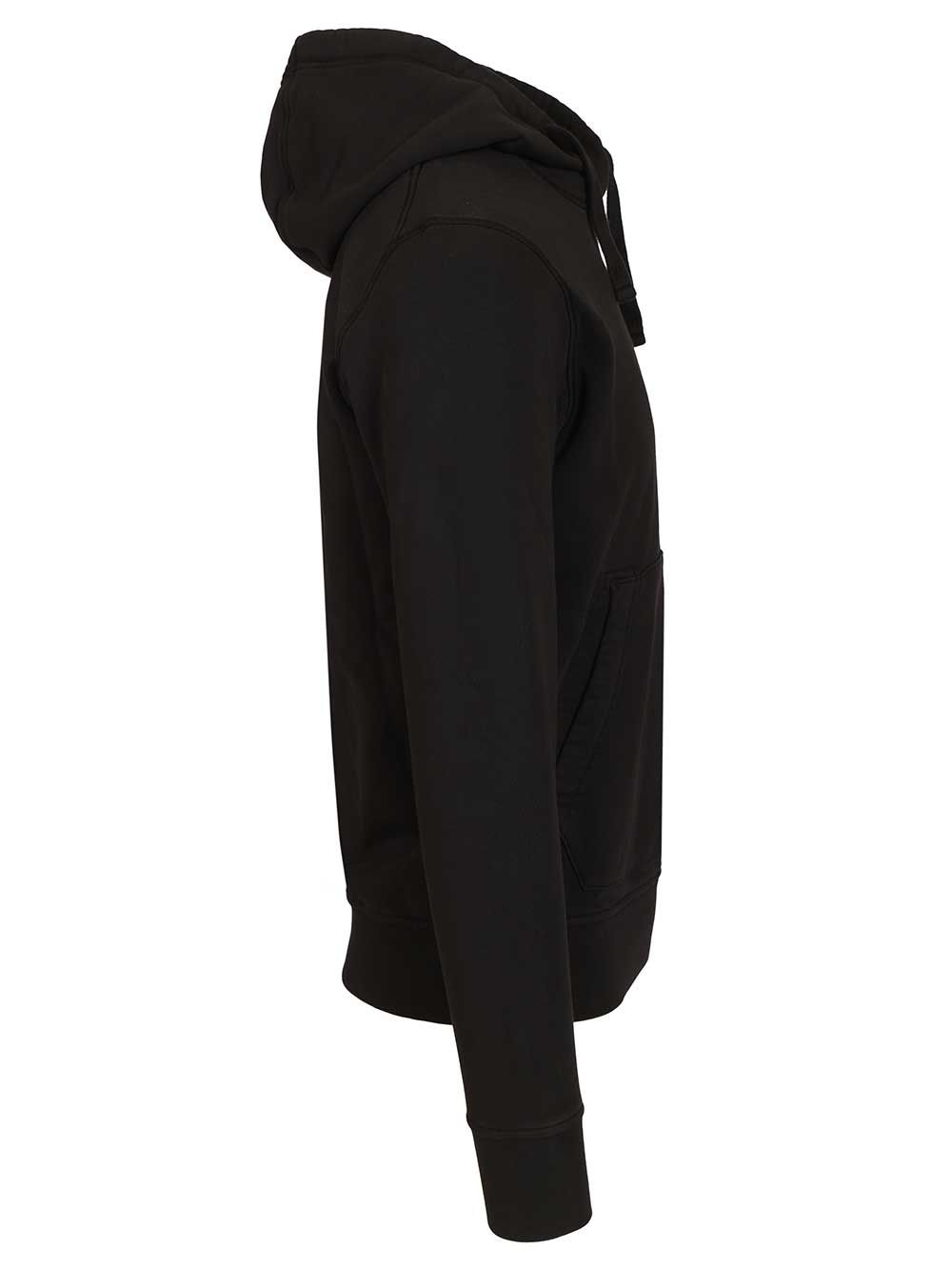 Organic cotton hooded sweatshirt Black Sweatshirts