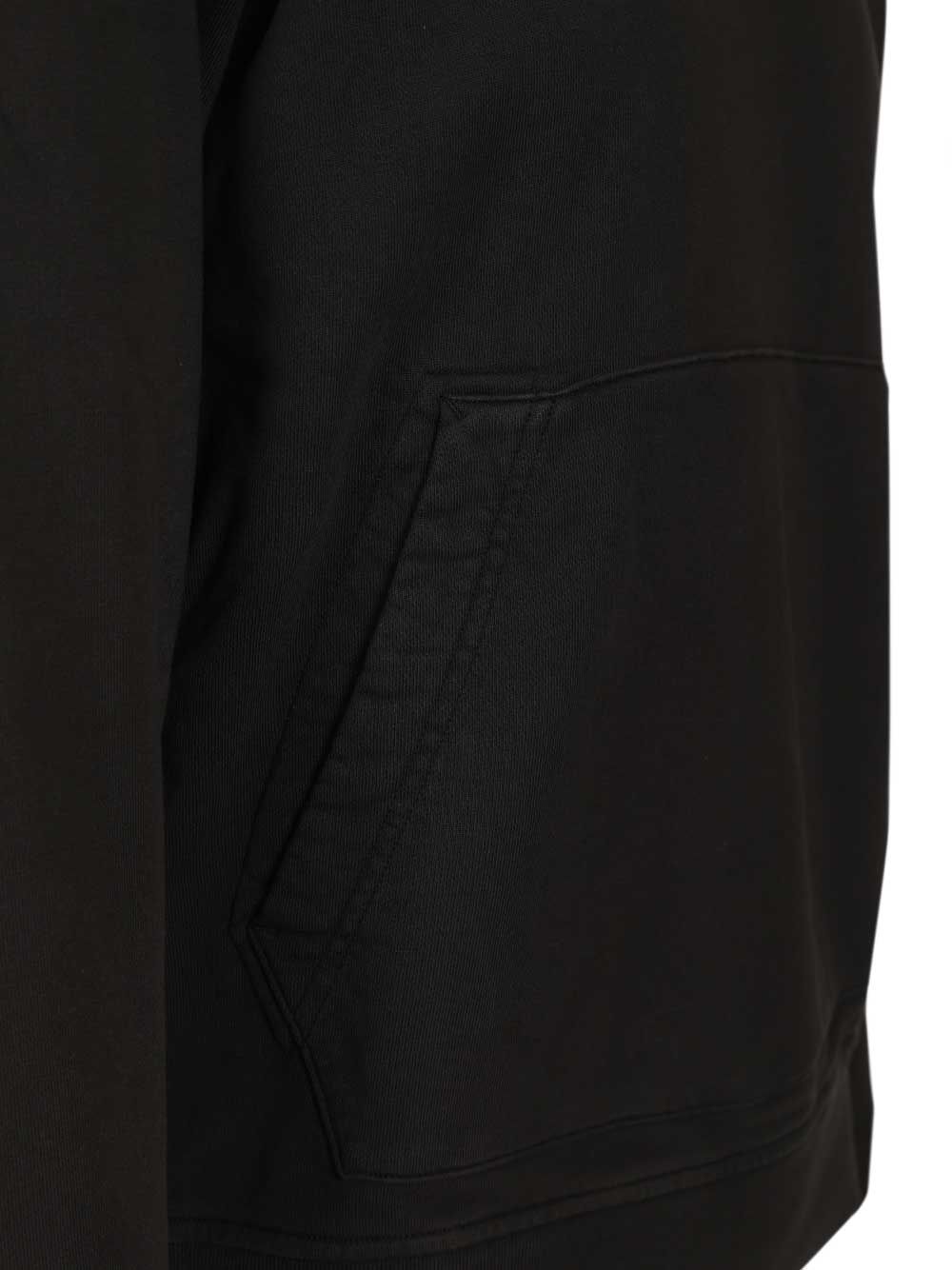 Organic cotton hooded sweatshirt Black Sweatshirts