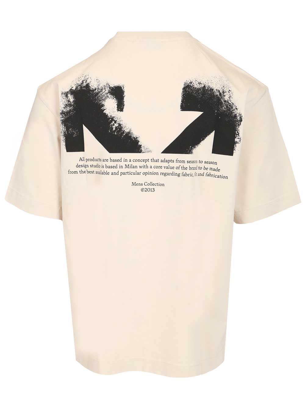 Half arrow T-shirt Beige Cotton