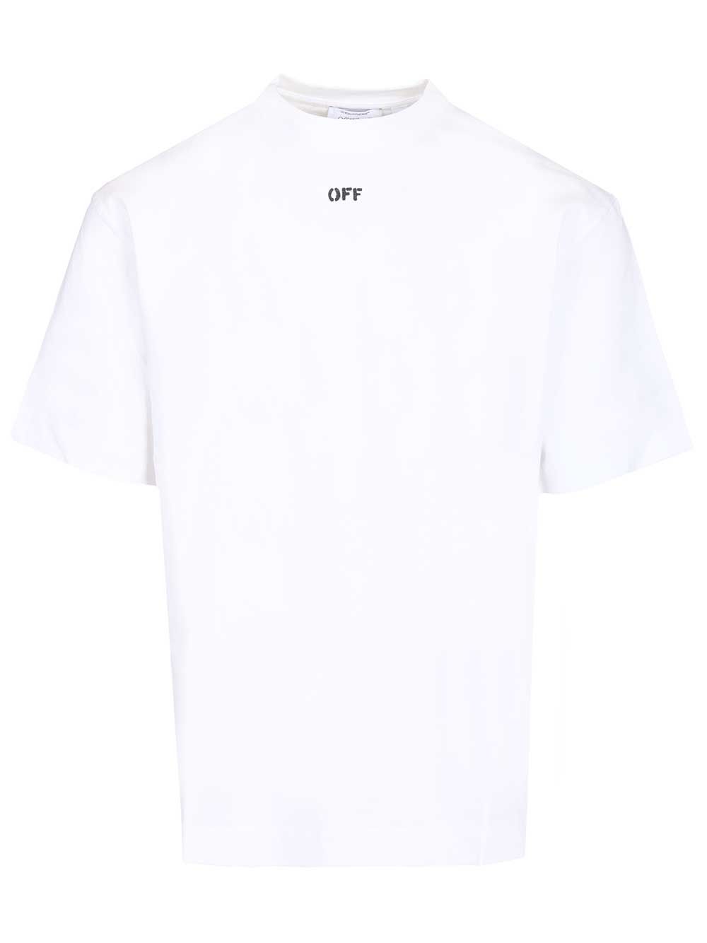 T-shirt with Paint Arrow print White Cotton