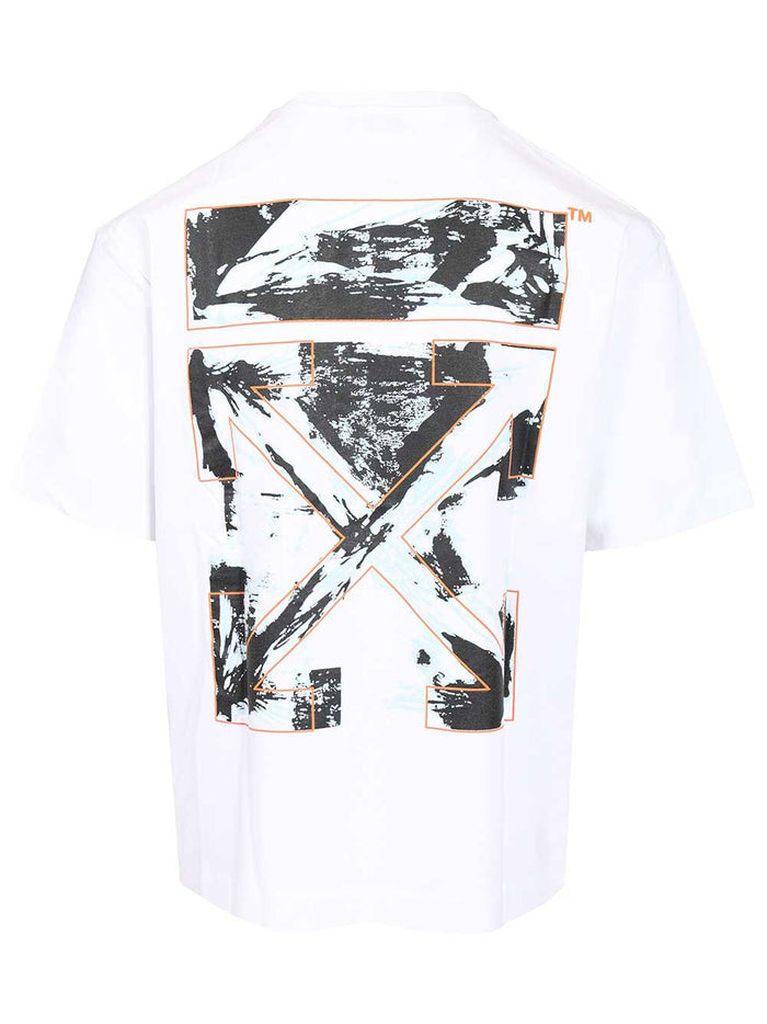 T-shirt with Paint Arrow print White Cotton