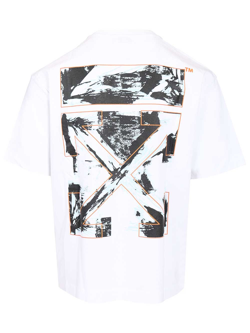 T-shirt with Paint Arrow print White Cotton