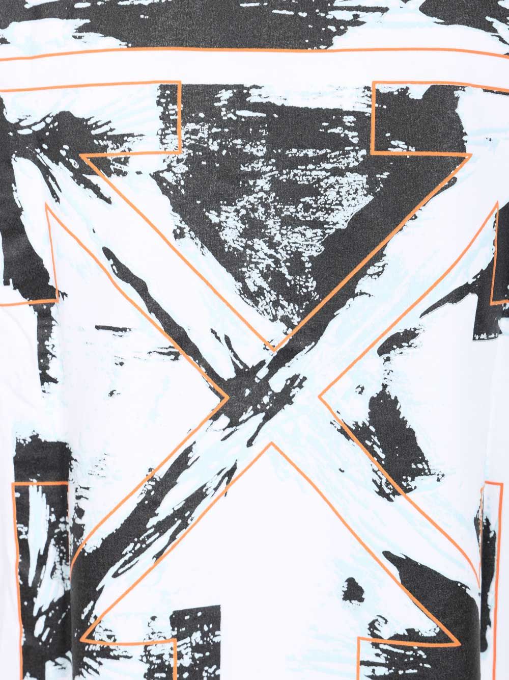 T-shirt with Paint Arrow print White Cotton