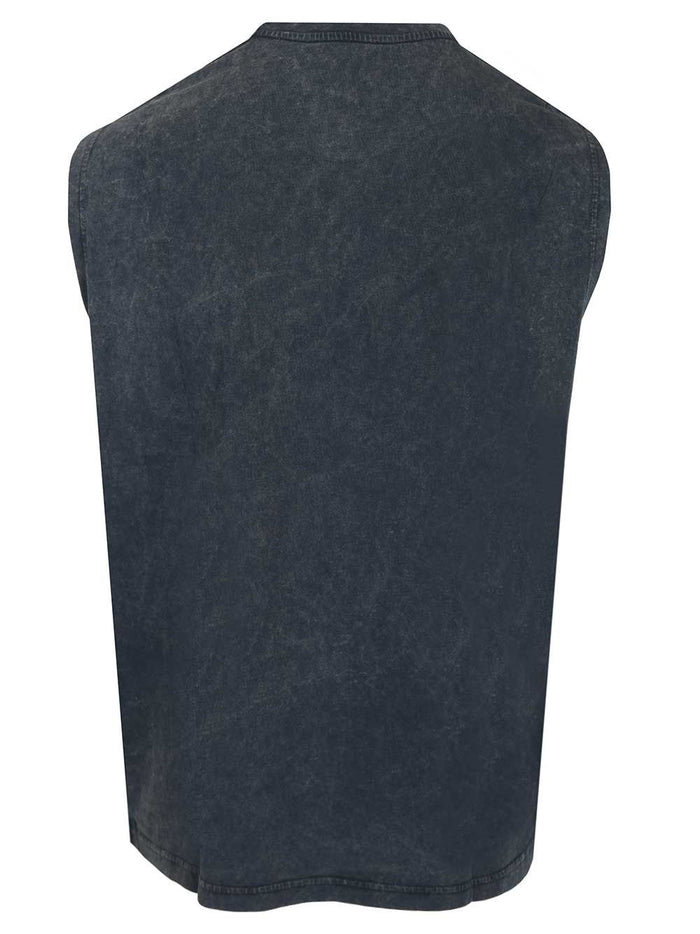 Sleeveless T-shirt Blue Cotton