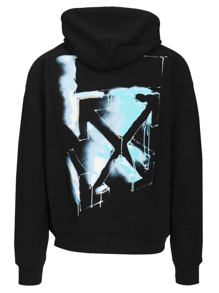 3d Spray Arrow Sweatshirt Black Cotton Sweatshirts