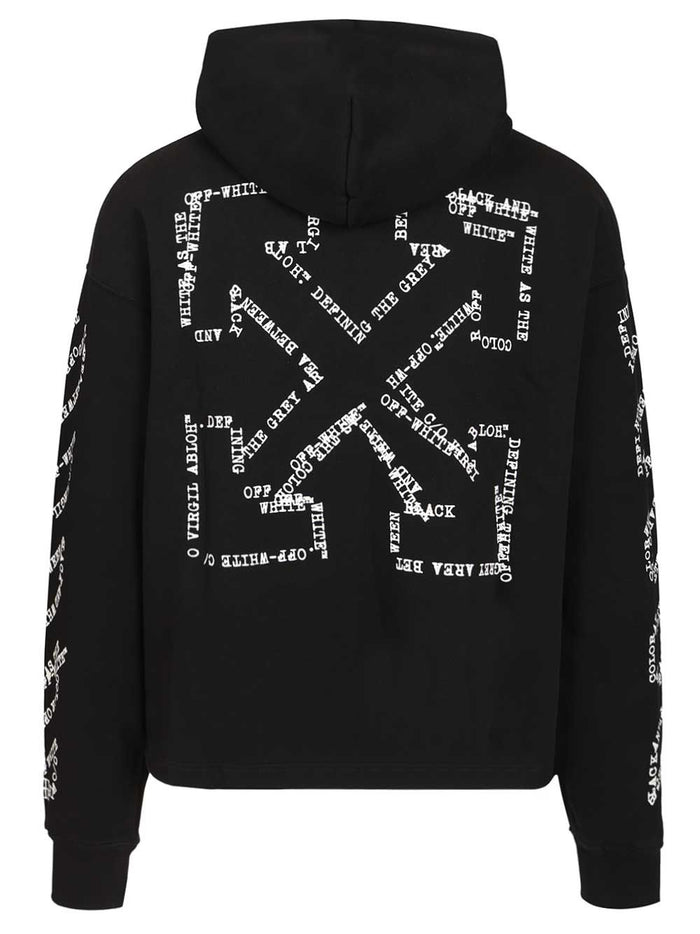 Type Arrow hoodie Black Cotton Sweatshirts
