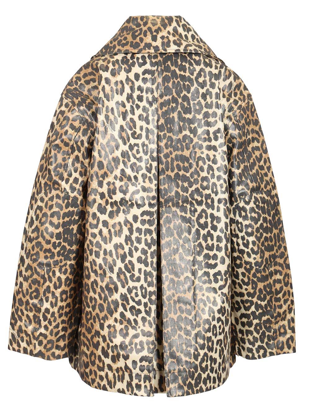 Leopard Laminated Cotton Jacket Animalier Hemp
