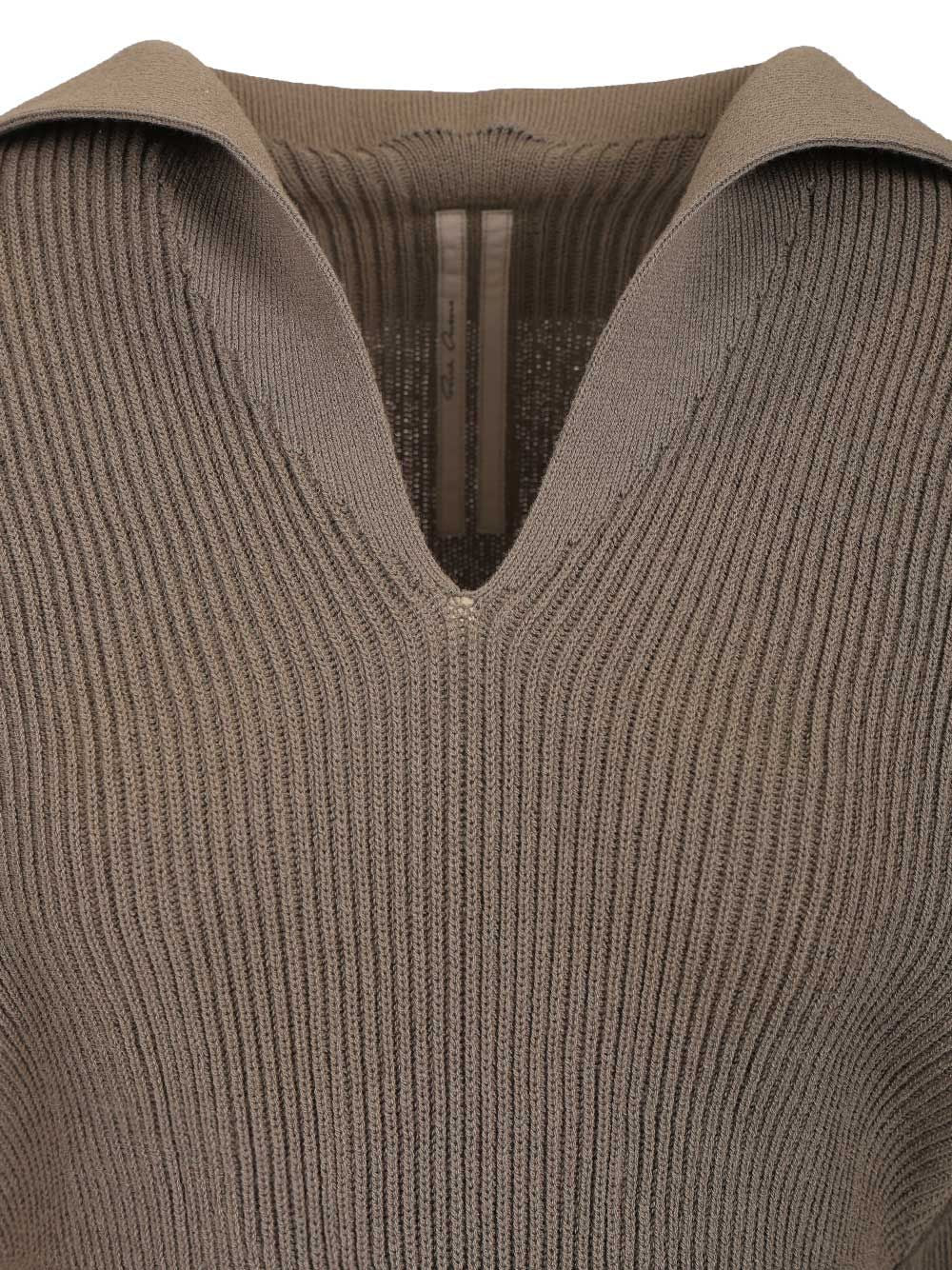 Cropped Sweater Beige Wool