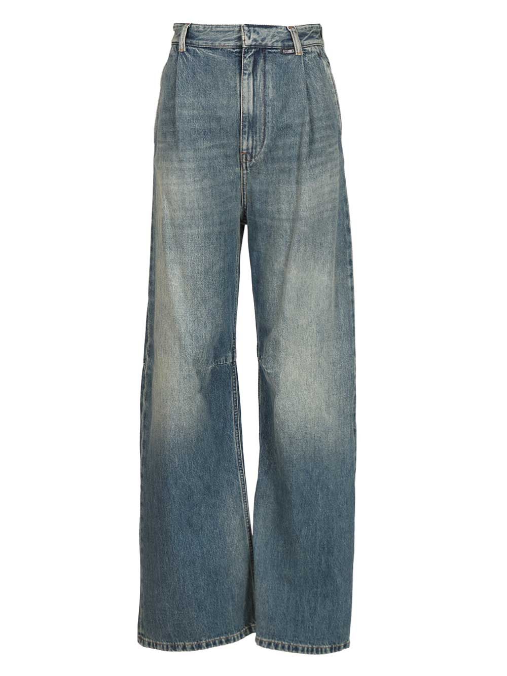 Wide leg jeans Blue Cotton