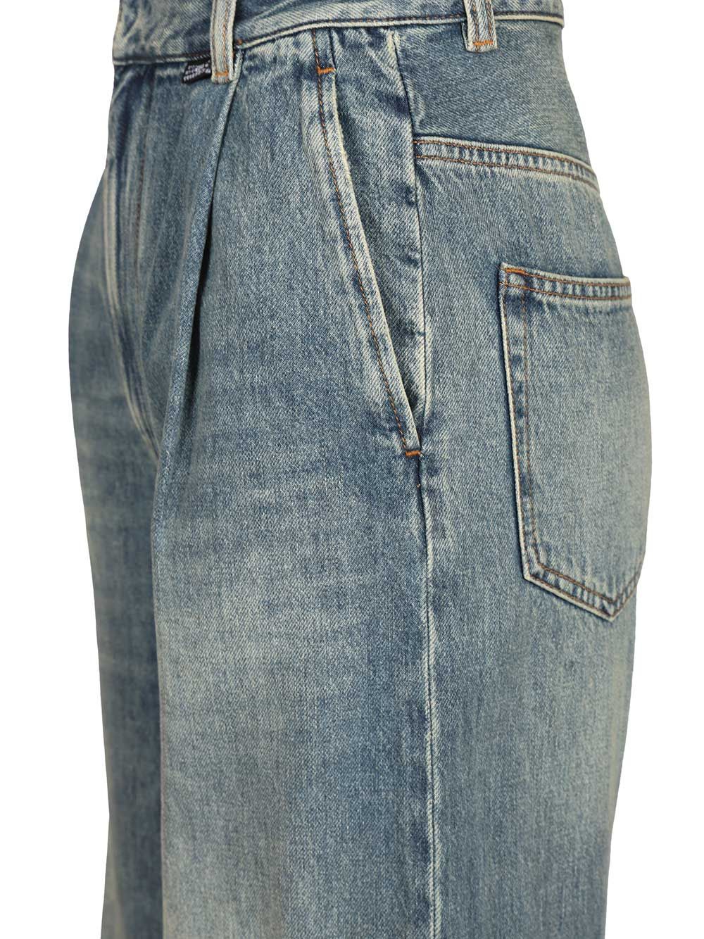 Wide leg jeans Blue Cotton