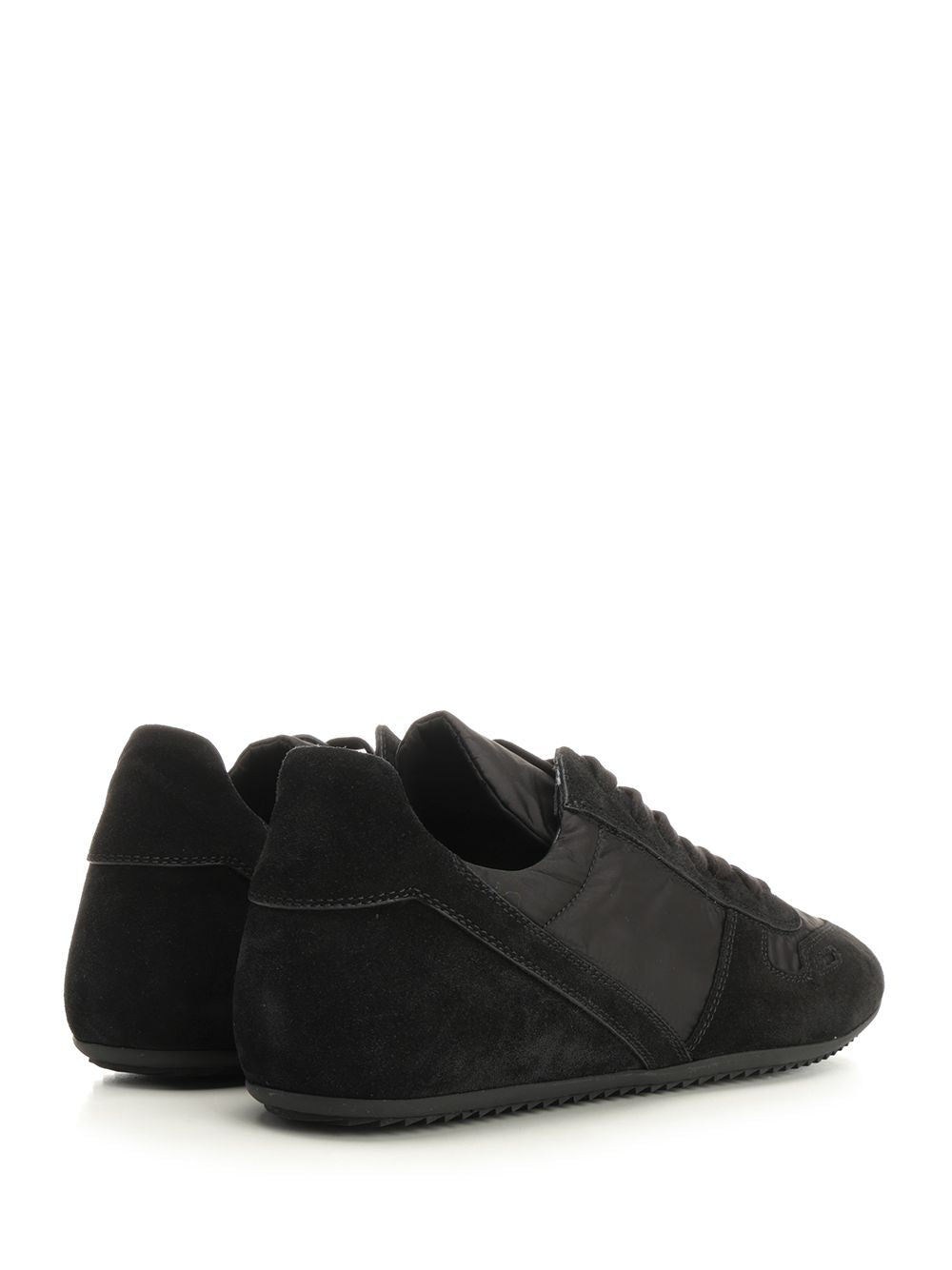 Minimal Sneakers with suede Black