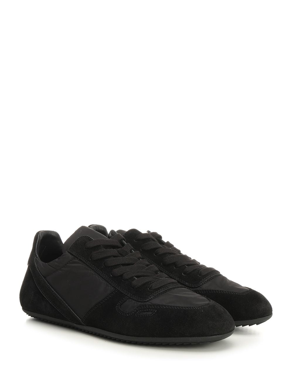 Minimal Sneakers with suede Black