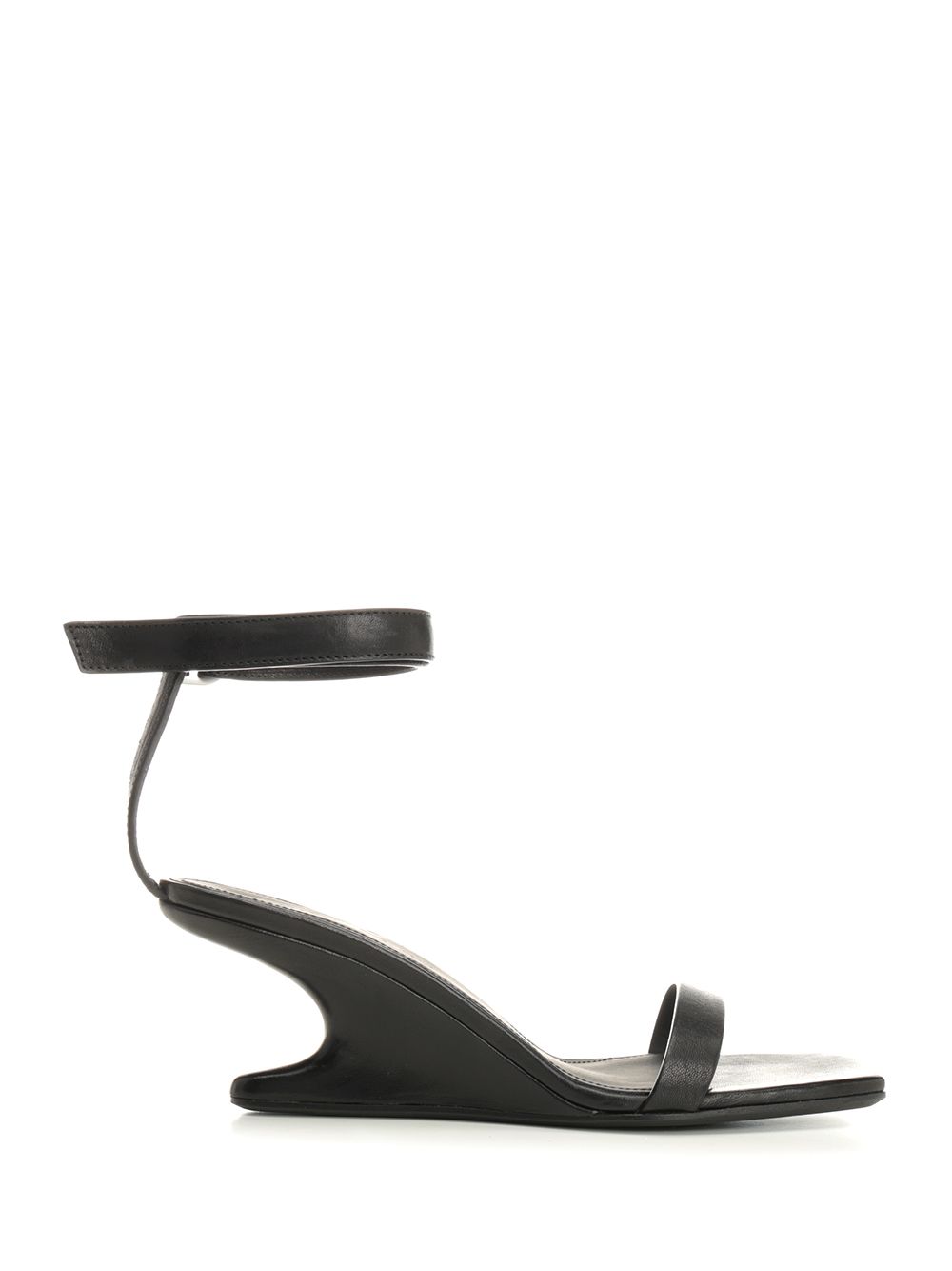Cantilever Sandals Black Leather