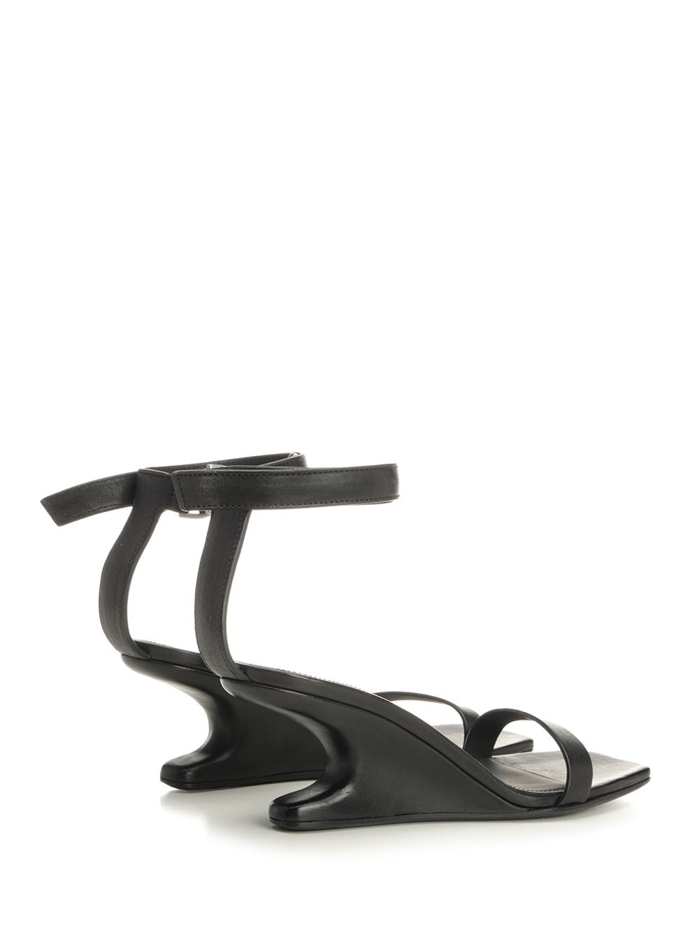 Cantilever Sandals Black Leather