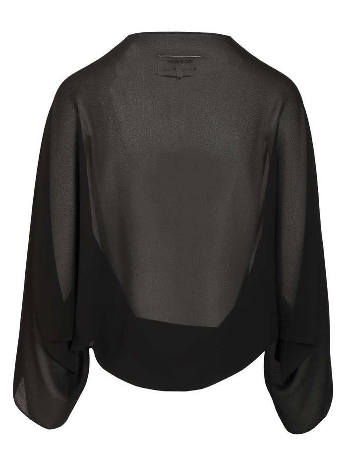 Long-sleeved top Black Poliestere Tops
