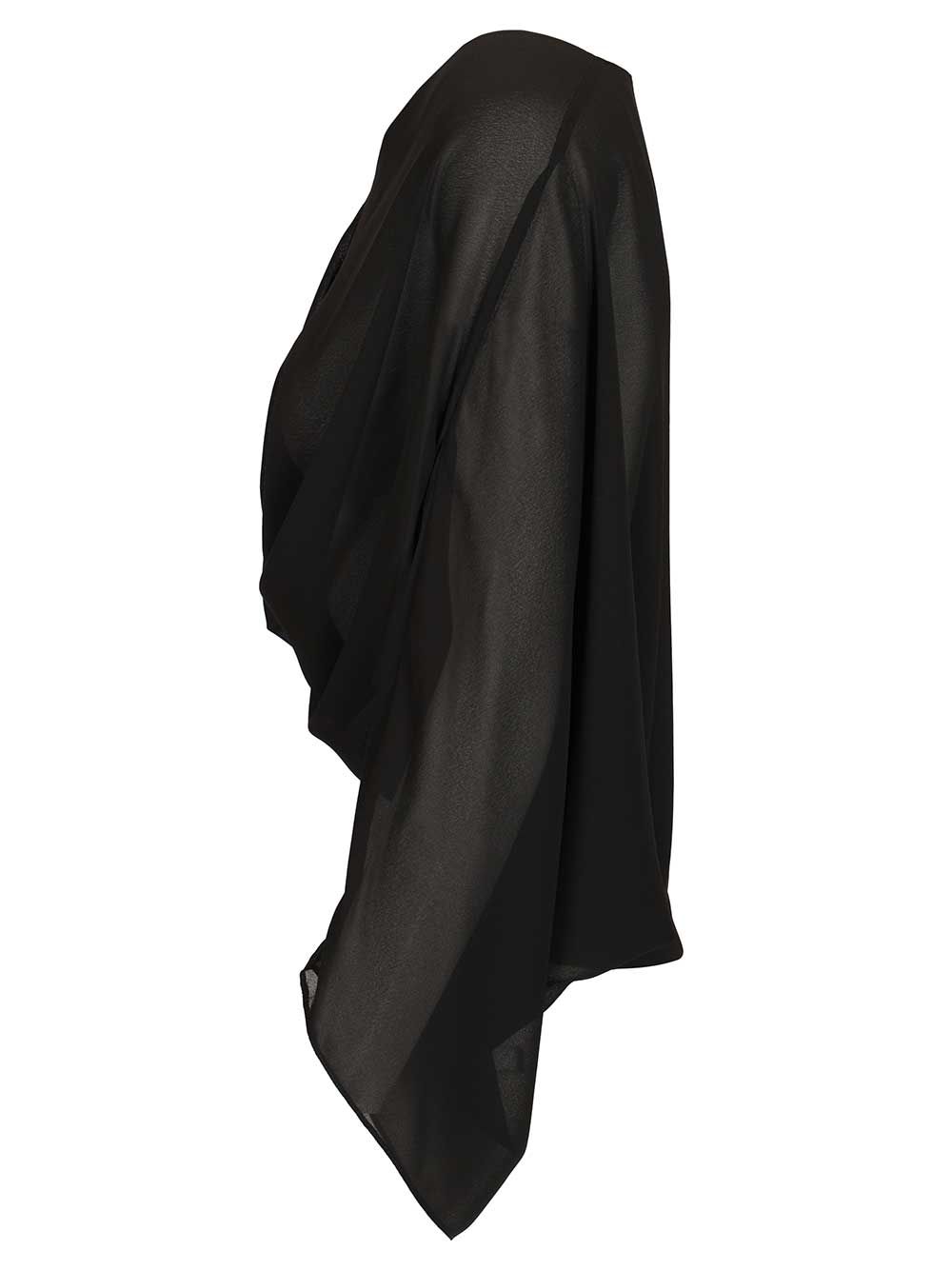Long-sleeved top Black Poliestere Tops