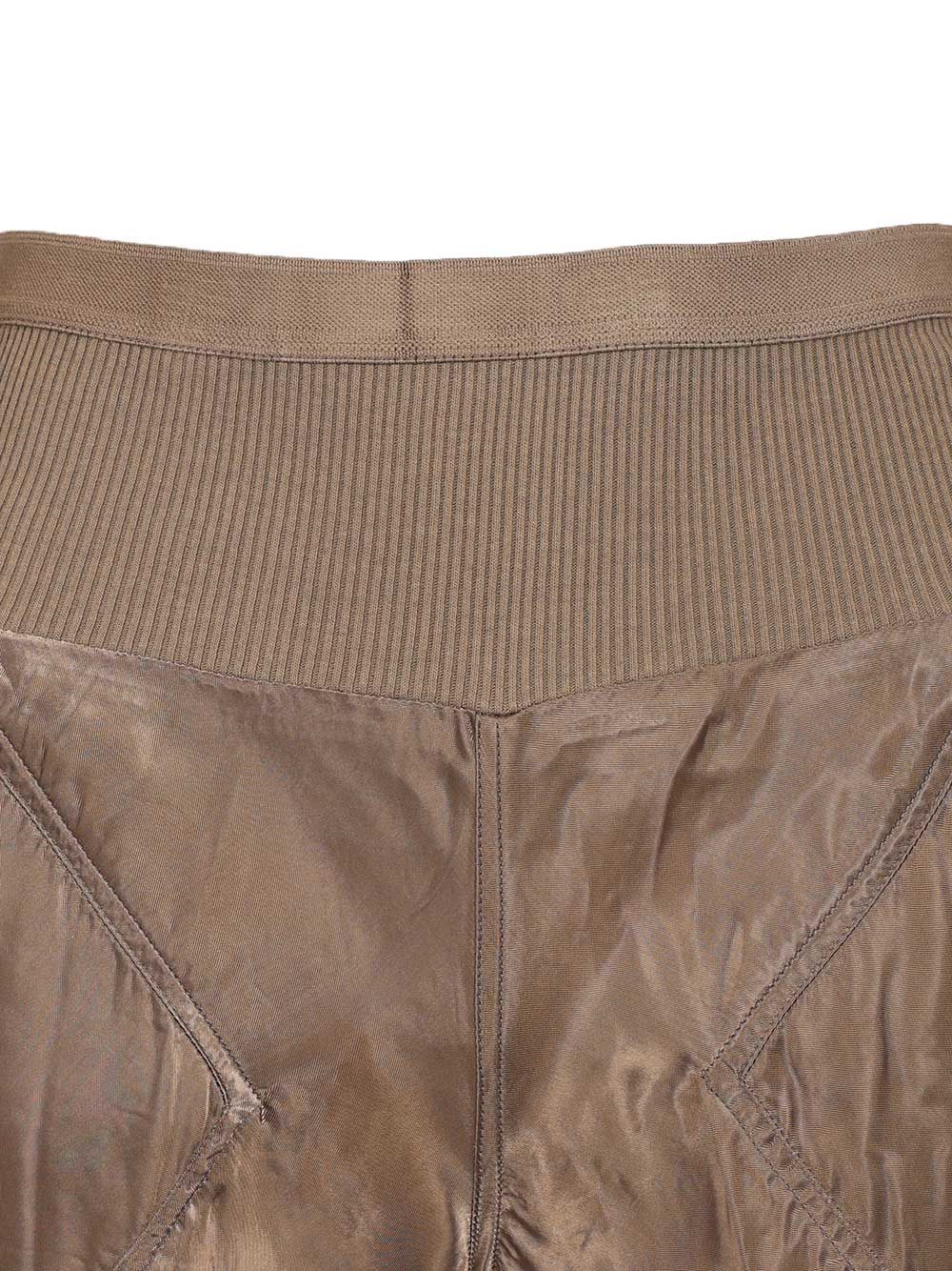 Bias Satin Flared Trousers Beige Cupro