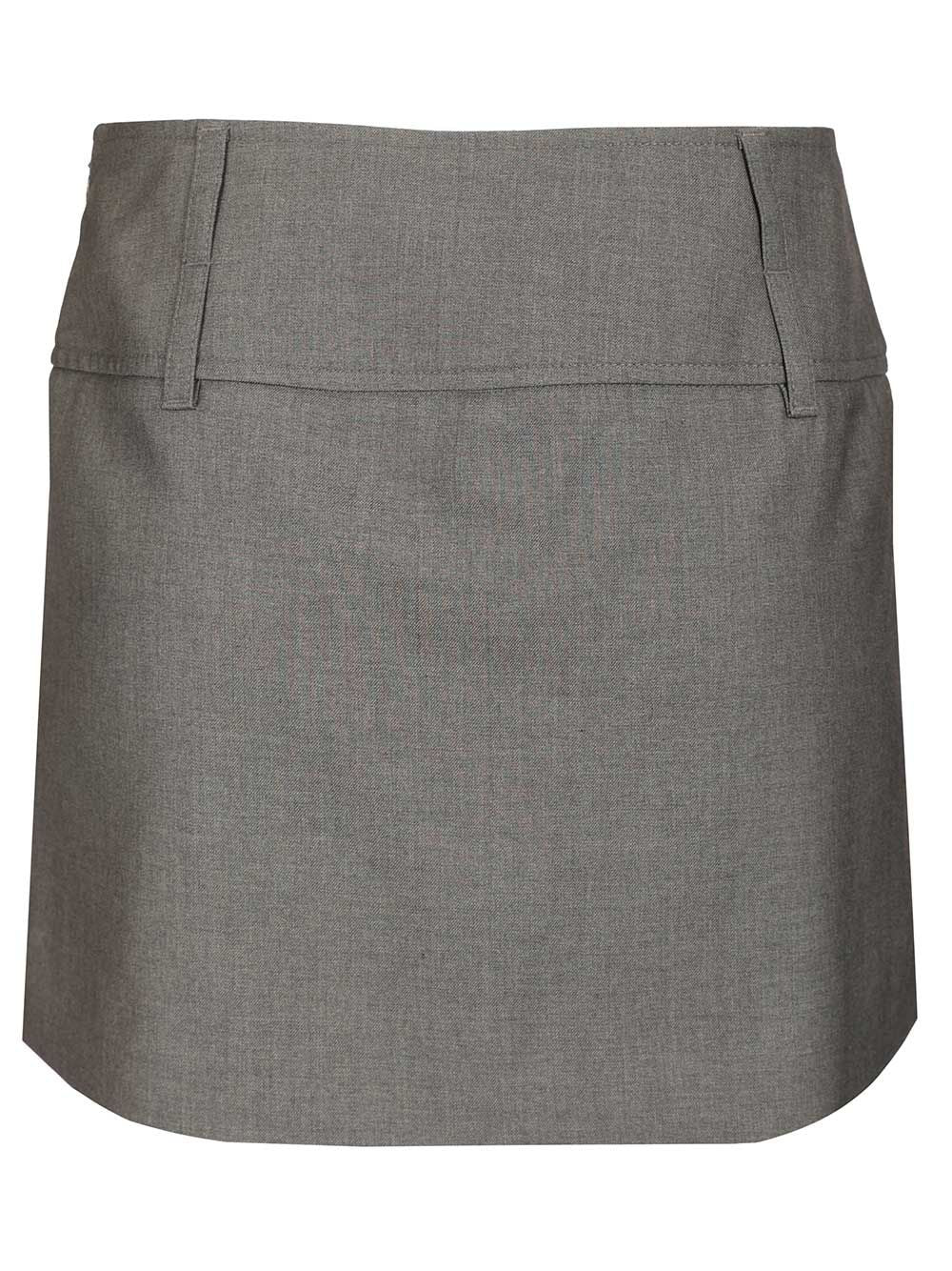 Micro Miniskirt Grey Polyester Skirt