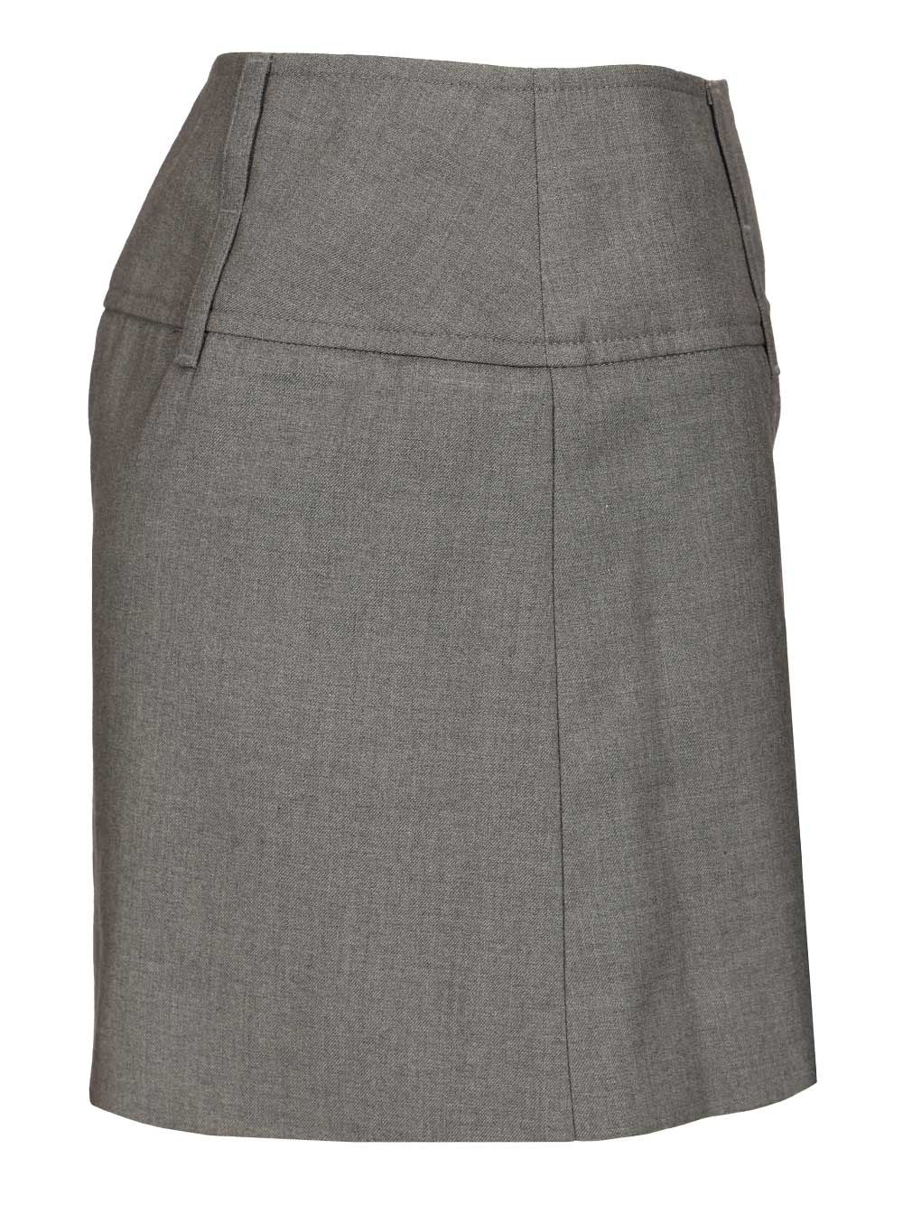 Micro Miniskirt Grey Polyester Skirt