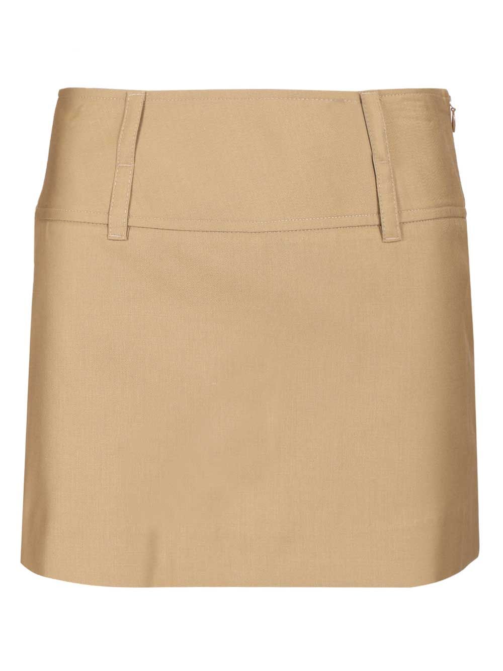 Miniskirt Beige Shell: Polyester Skirt