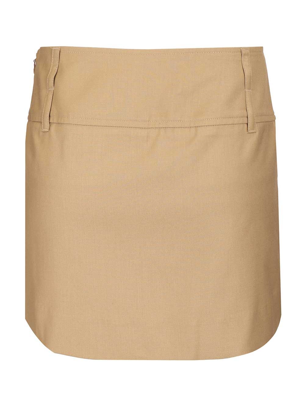 Miniskirt Beige Shell: Polyester Skirt