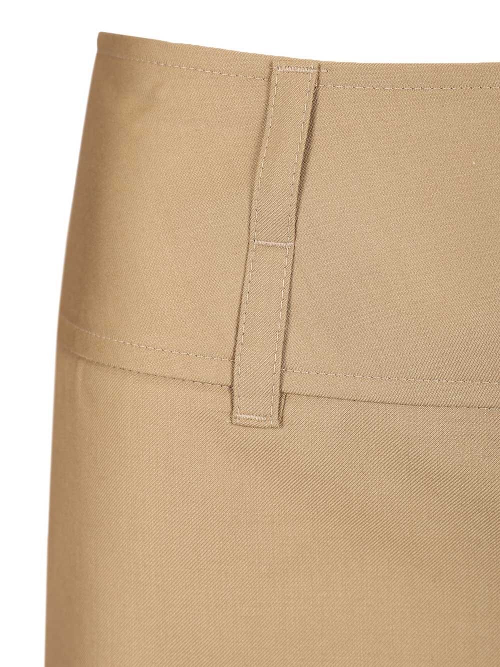 Miniskirt Beige Shell: Polyester Skirt