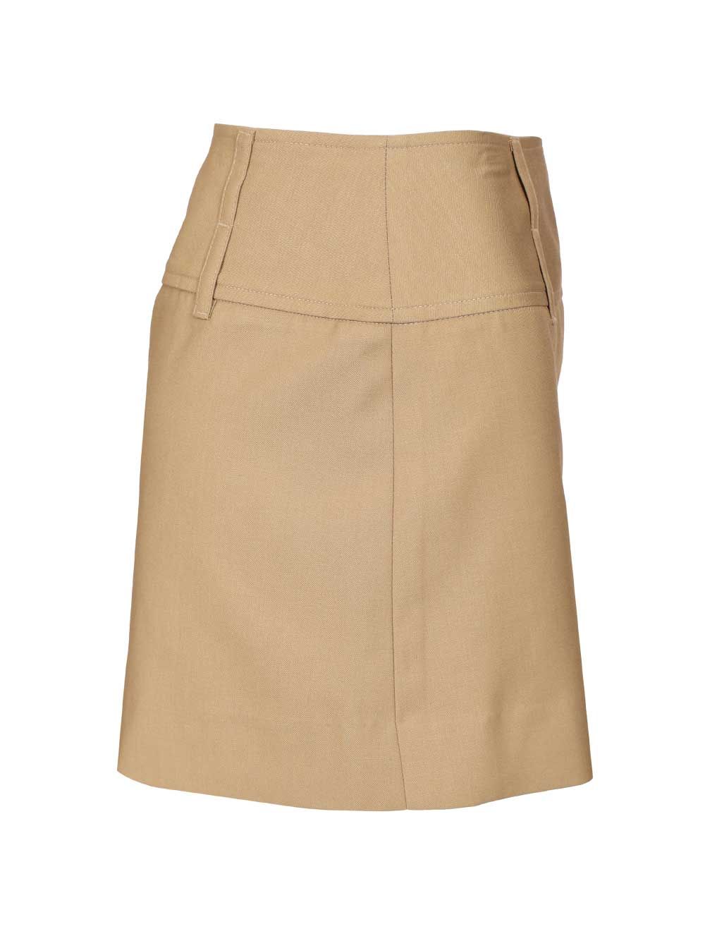 Miniskirt Beige Shell: Polyester Skirt
