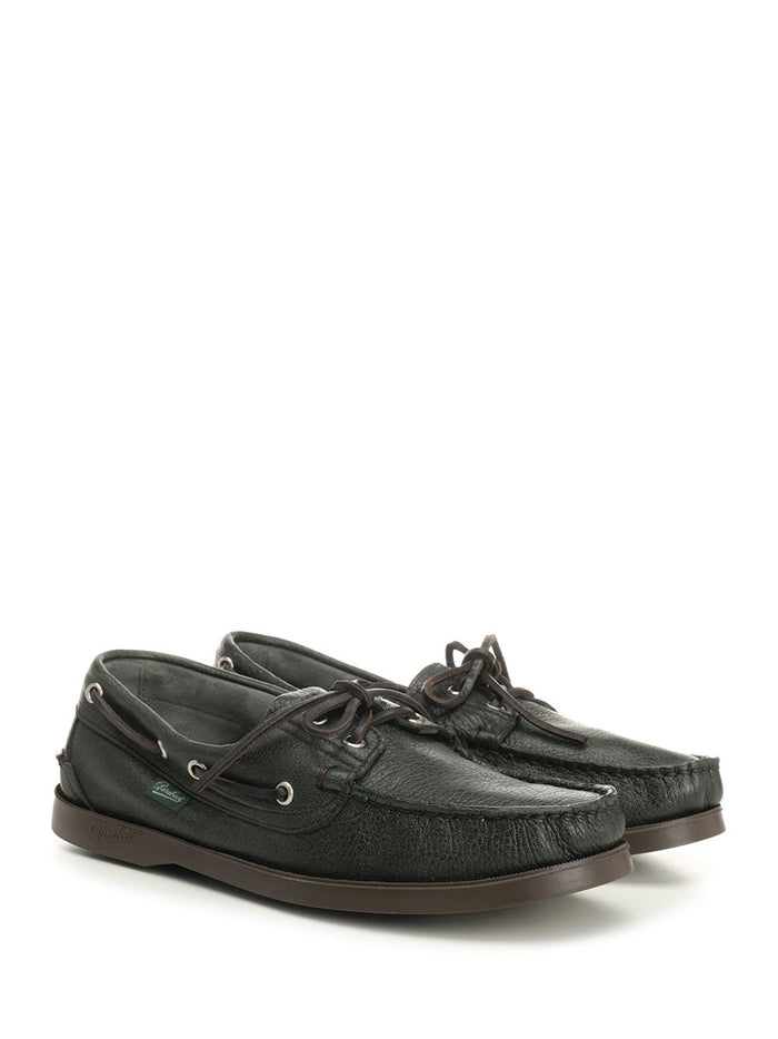 Barth boat shoe Green Deer Leather / Rubber Scarpe Basse