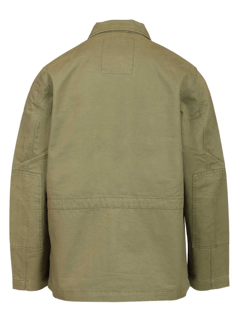 WASHED COTTON TWILL FIELD JACKET Green