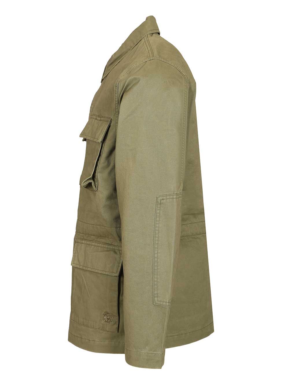 WASHED COTTON TWILL FIELD JACKET Green