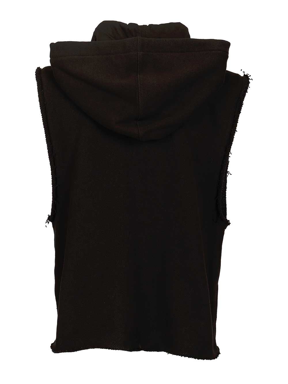 Cotton jersey vest Black Sweatshirts