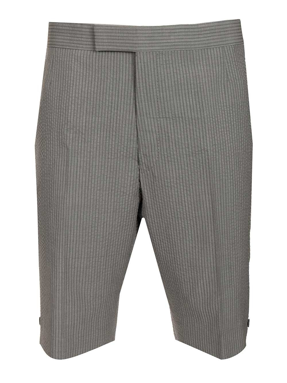 Seersucker Shorts Grey Wool Jacket