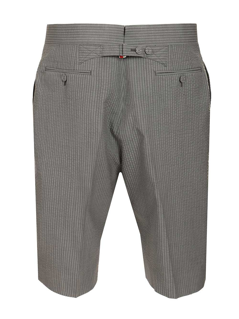 Seersucker Shorts Grey Wool Jacket