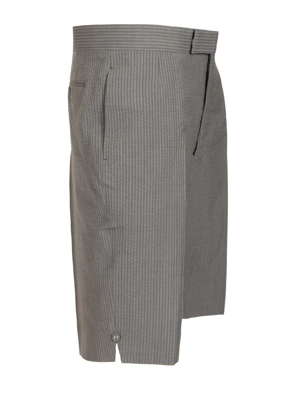 Seersucker Shorts Grey Wool Jacket