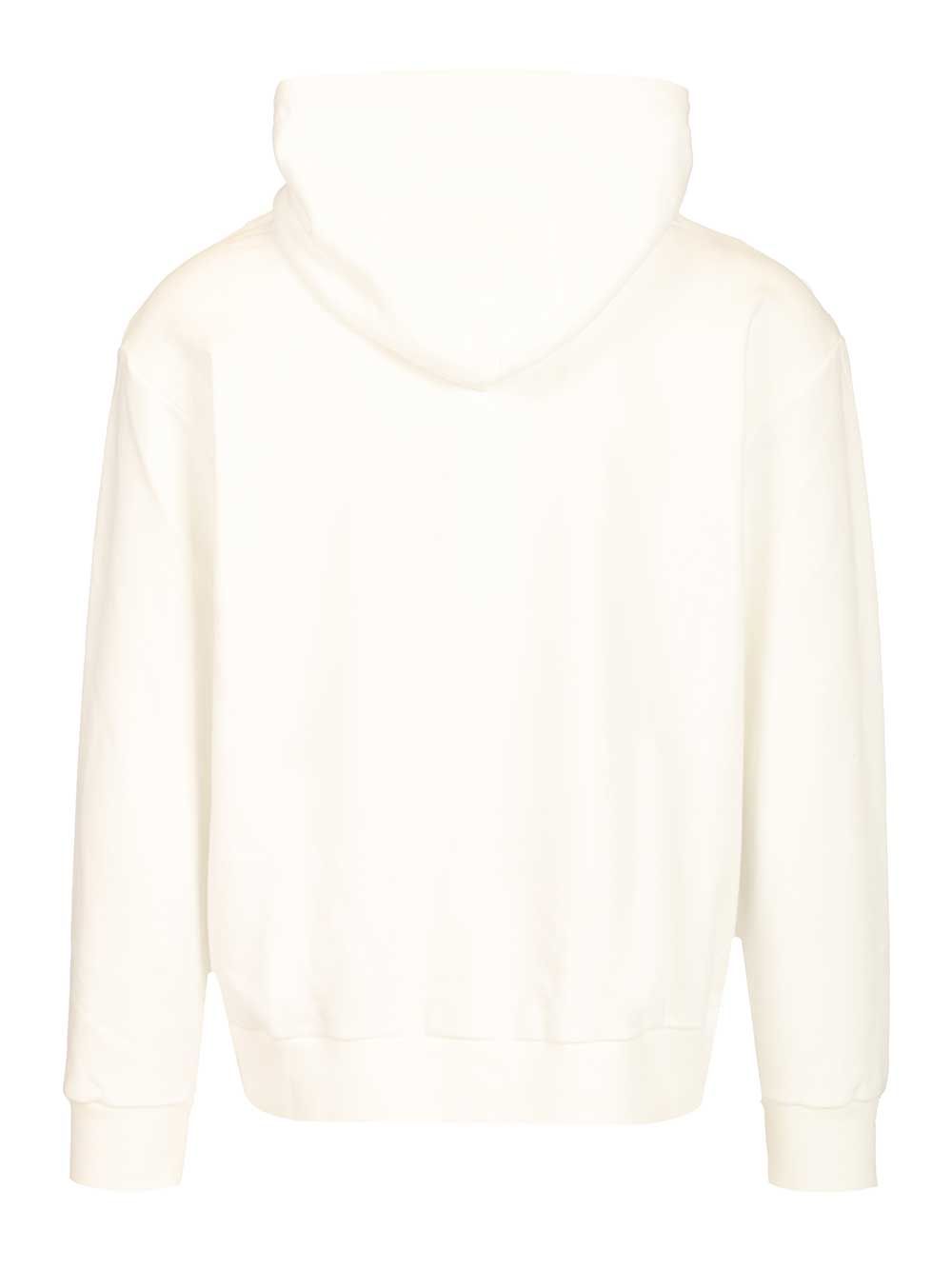 Spray Print Sweatshirt White Cotton Polyester Sweatshirts