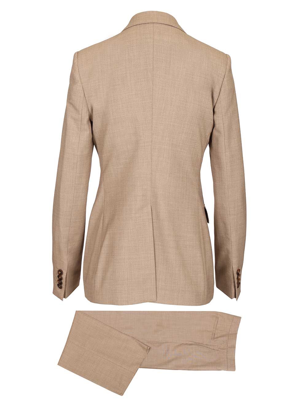 Paris suit Brown Wool Silk Dress
