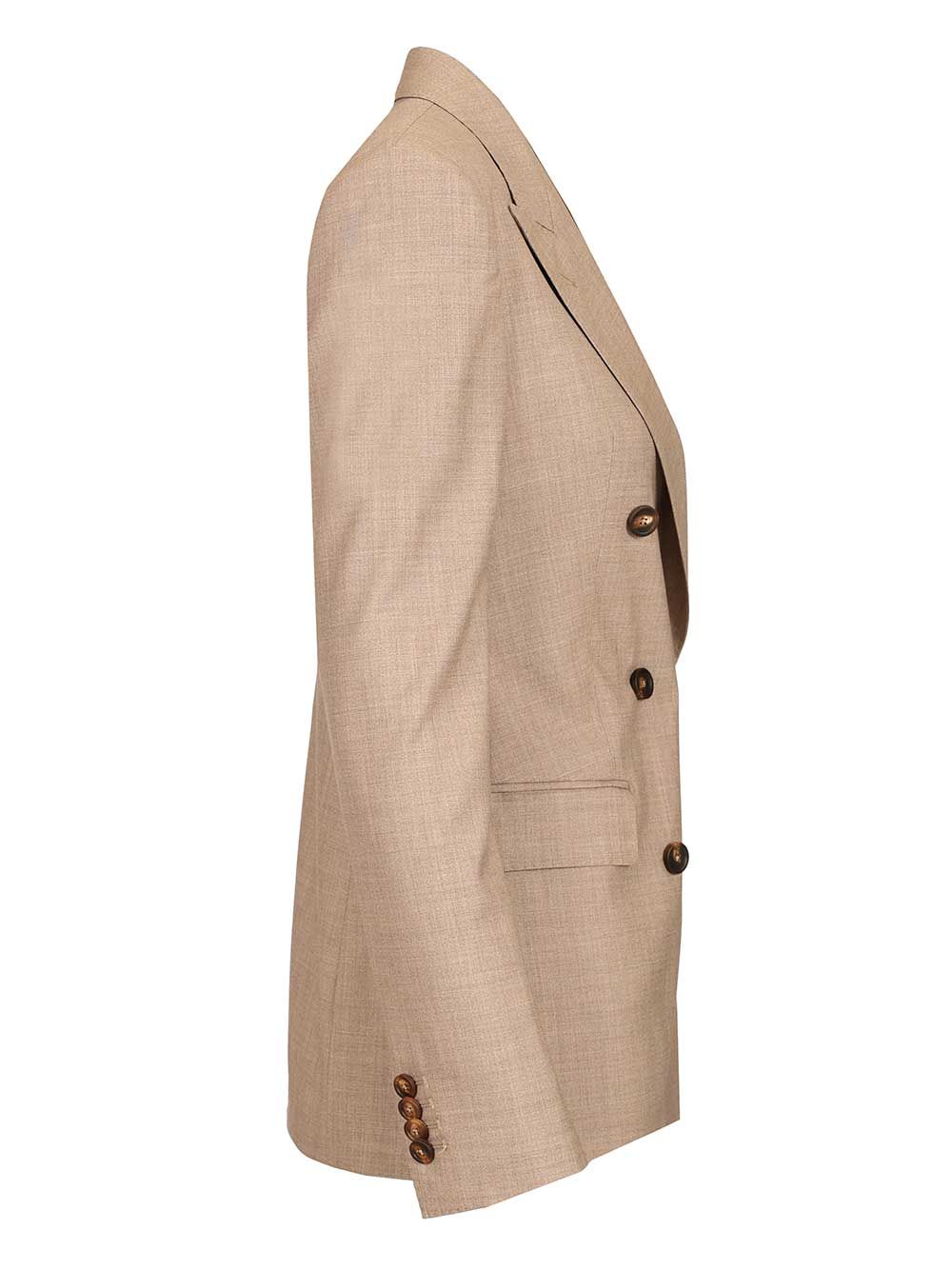 Paris suit Brown Wool Silk Dress