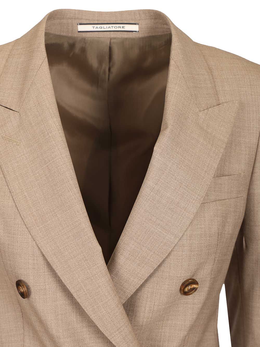 Paris suit Brown Wool Silk Dress
