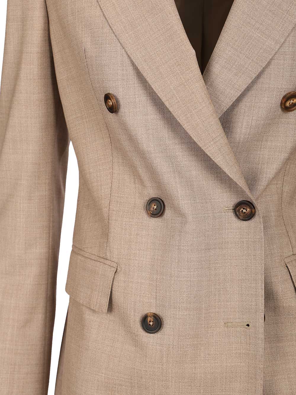 Paris suit Brown Wool Silk Dress